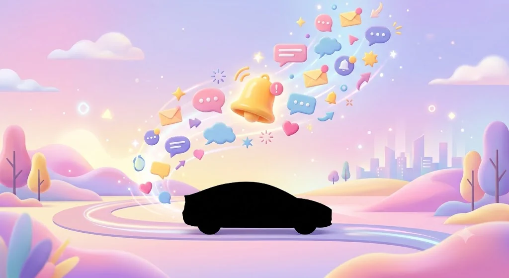 Encaminhamento automático de avisos de trânsito e pedágio para chats de equipe
